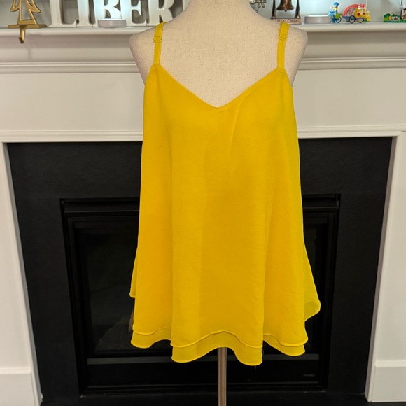 Torrid Yellow Double Layer Chiffon Cami – Size 00 (Equivalent to Large 10/12) - Picture 1 of 10